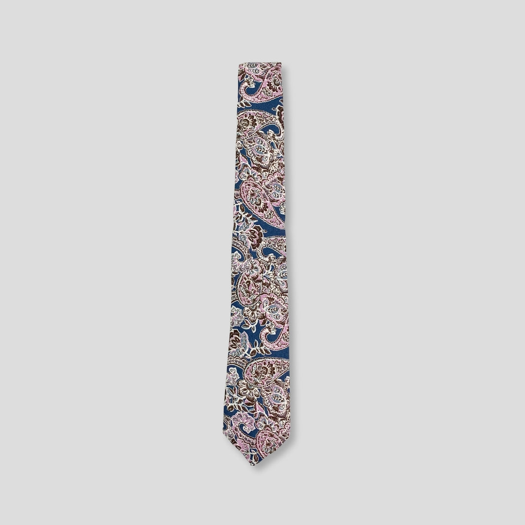 Multi-coloured Patterned Necktie + Pocket Square