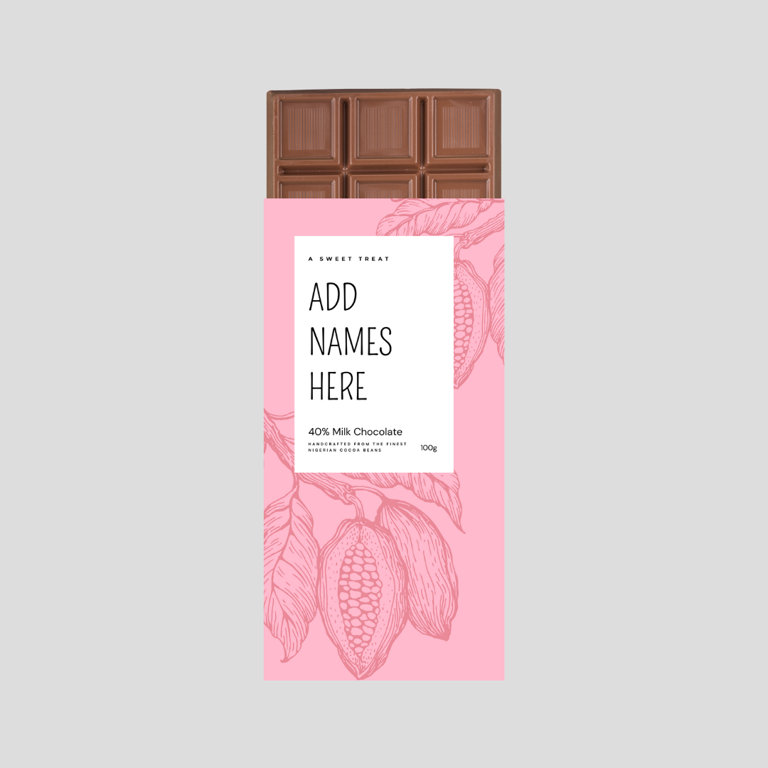 Customized chocolate bar 100g with personal messaging - sweet gift ideas for women birthday valentine's day