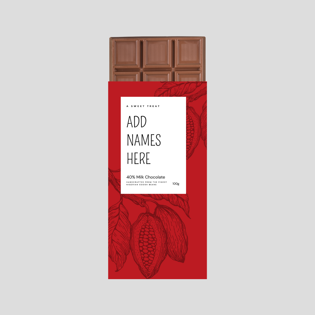 Customized chocolate bar 100g with personal messaging - sweet gift ideas for women birthday valentine's day