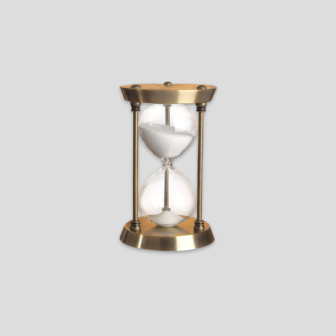 Medium magnetic sand hourglass with wooden base - unique decorative gift ideas for women birthday valentine's day