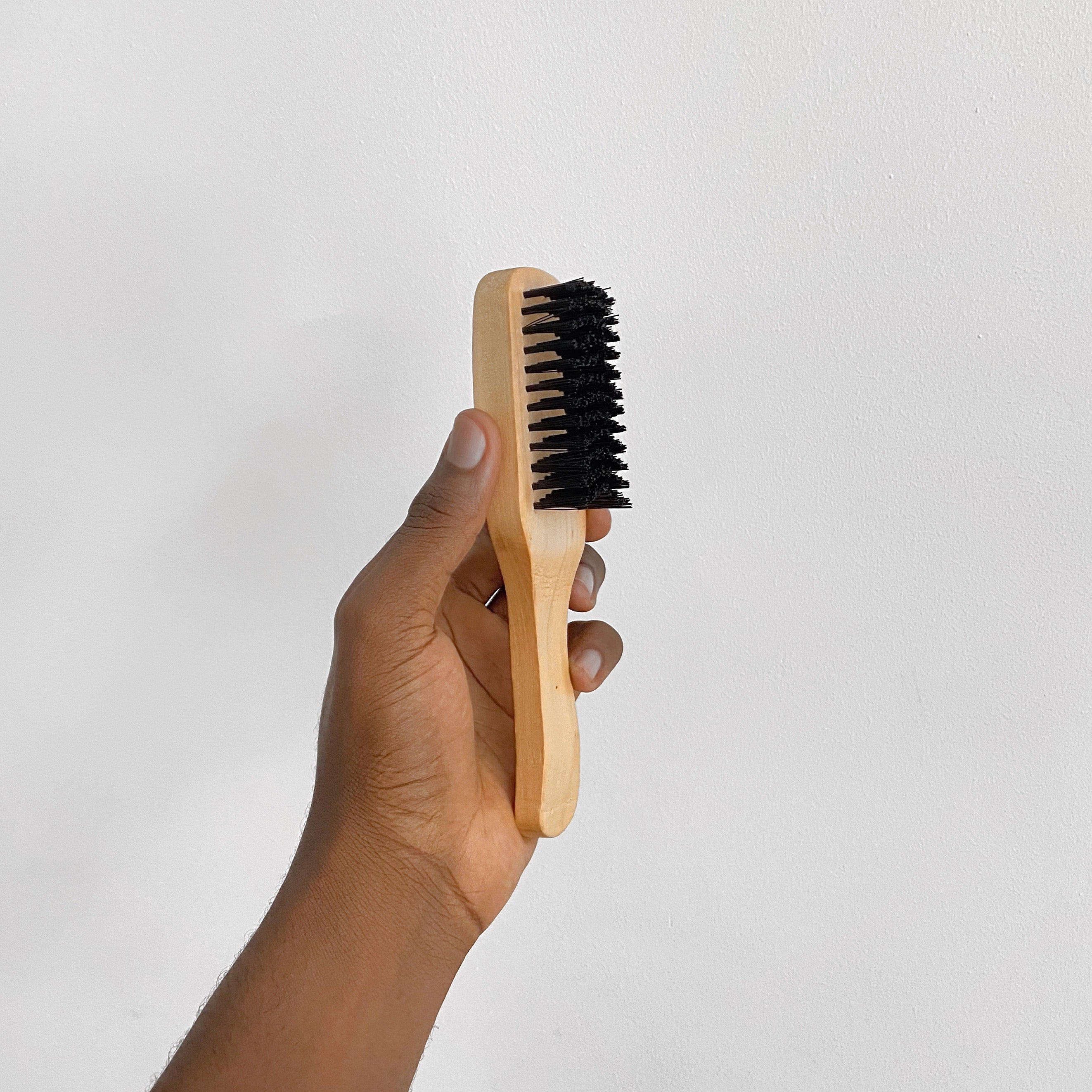 Natural bristle beard brush for men's grooming and beard care from AllMart Nigeria